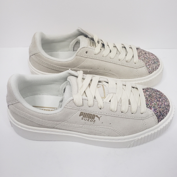 PUMA Suede Platform Crushed Gem Lo-Top Sneaker - Picture 9 of 16